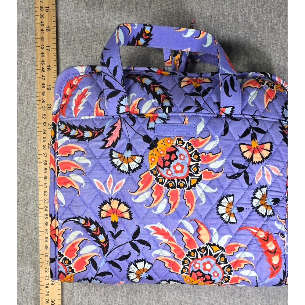 Vera Bradley Hanging Travel Organizer Purple Floral Quilted Toiletry Bag